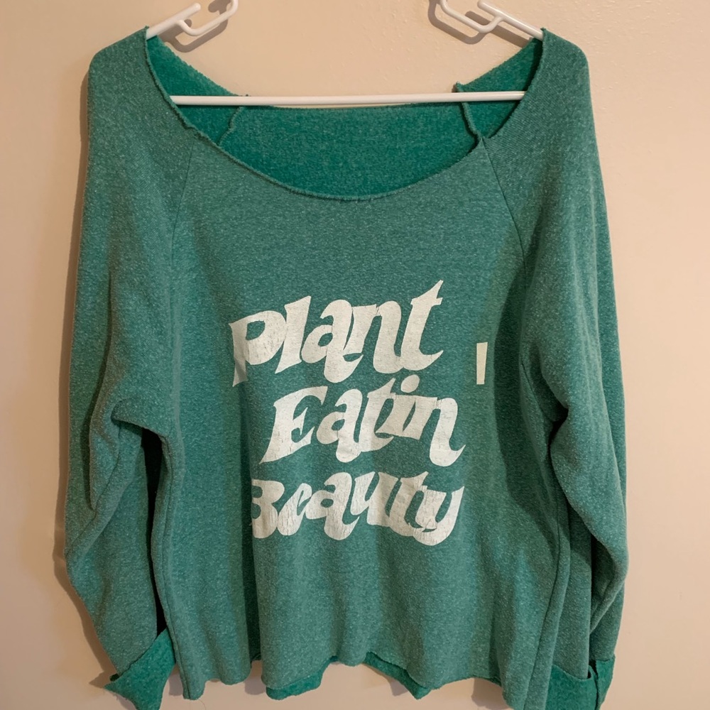 Off the shoulder sweatshirt